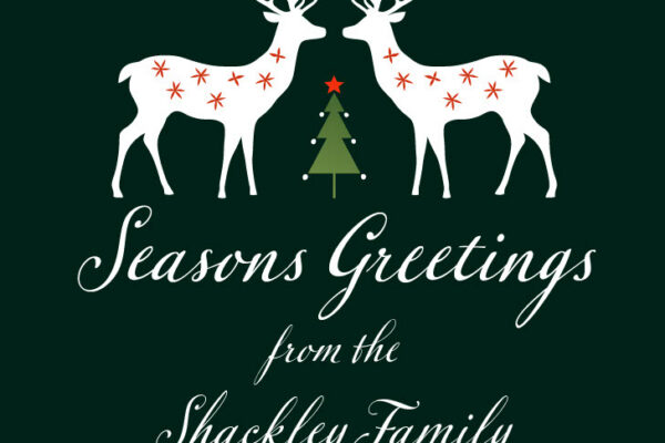 Holiday Themed Personalized Wine Bottle Labels from Seven Birches Winery