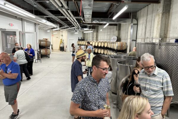 Seven Birches Winery Cellar with People