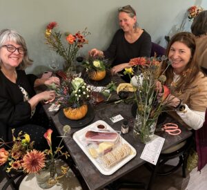 3 Friends at Wine & Design - Floral Workshop at Seven Birches Winery