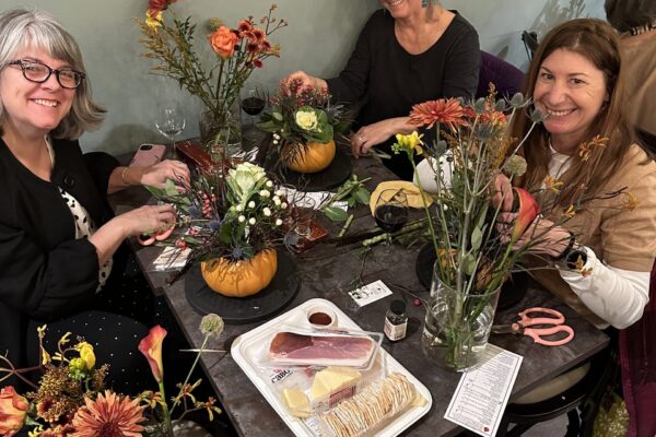 3 Friends at Wine & Design - Floral Workshop at Seven Birches Winery 3 Friends at Wine & Design - Floral Workshop at Seven Birches Winery