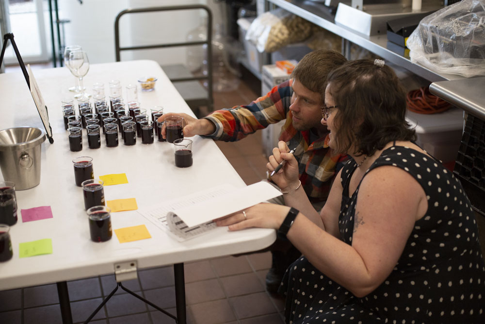 blending wedding wine