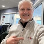 Mark sporting a full-zip Seven Birches Sweater