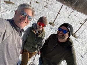 Mark Nate McKenna Pruning Vineyard at Seven Birches