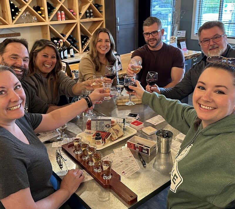 Playing games at Seven Birches Winery