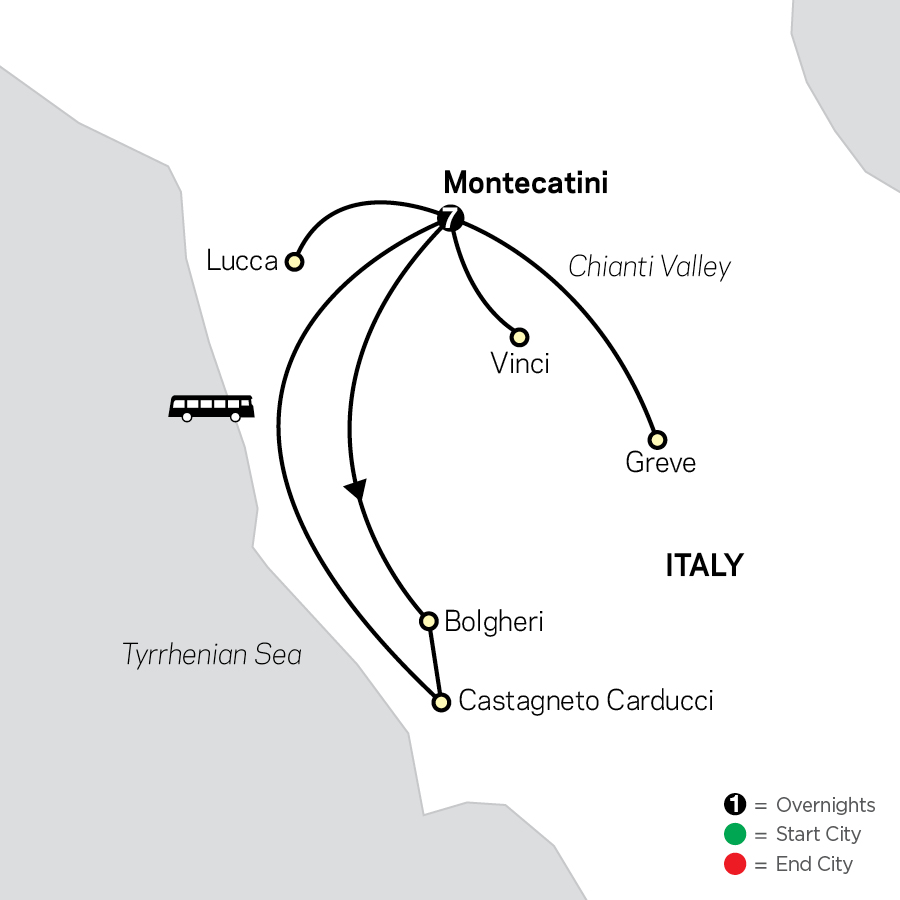 Gourmet Tuscany Map